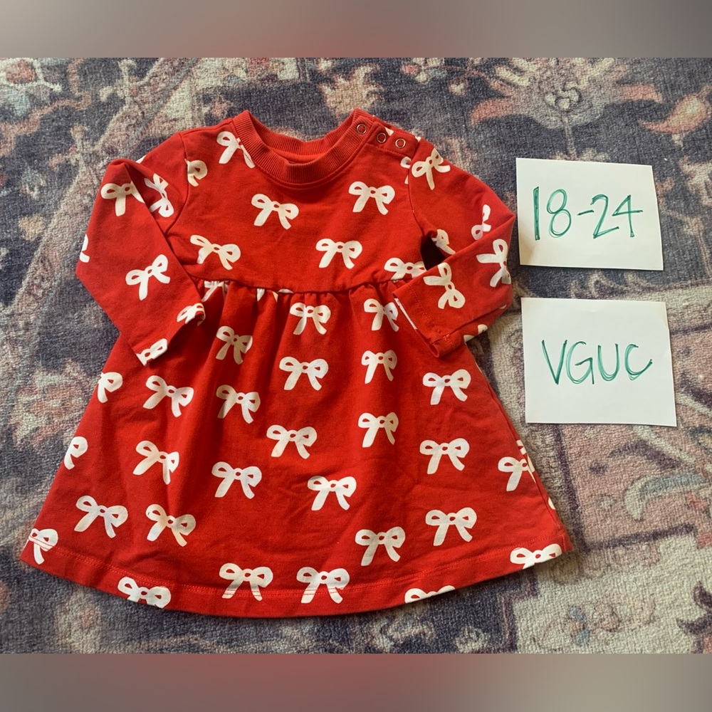 Hanna holiday ribbon dress 18-24 mo